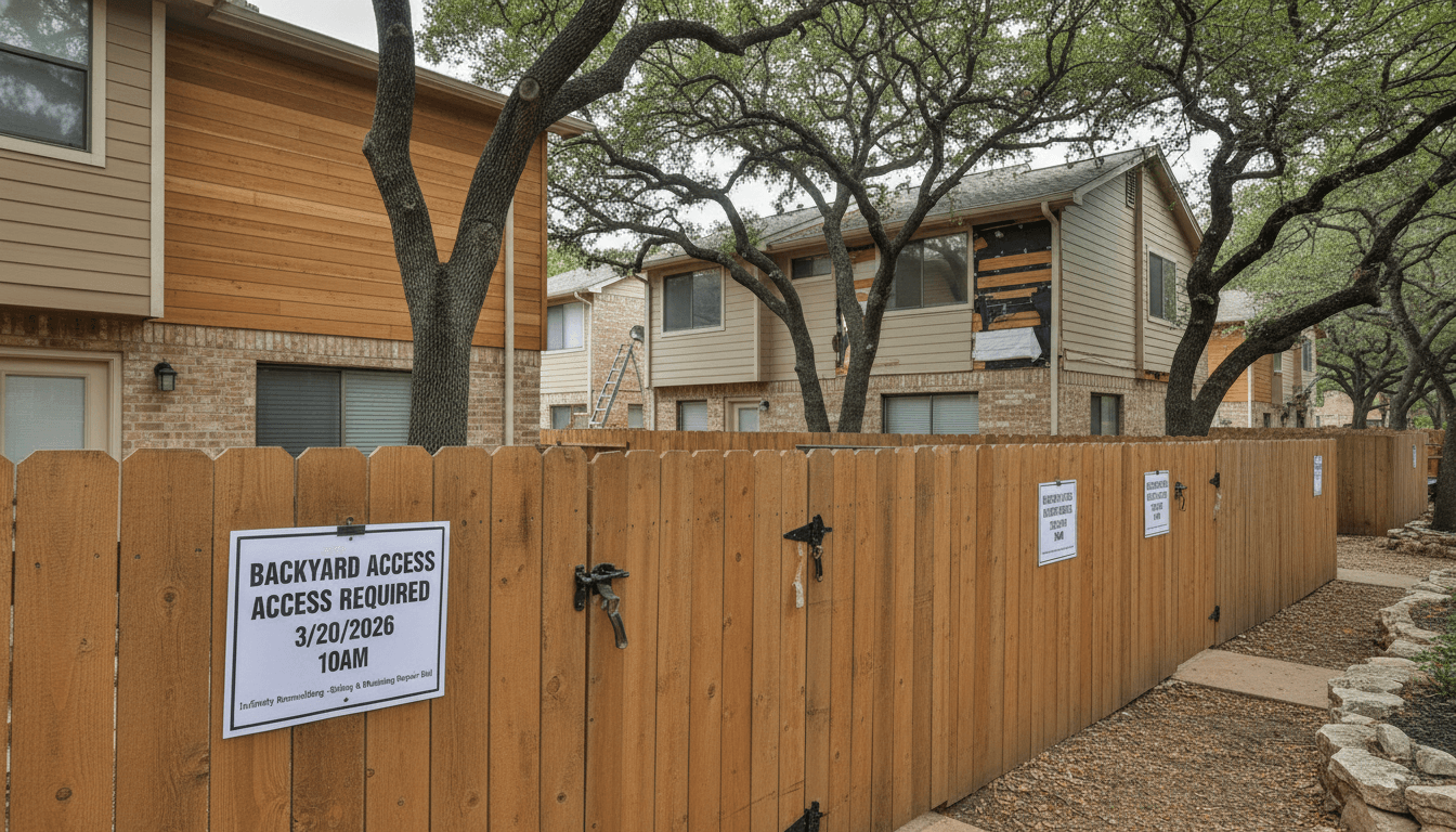 Backyard Access Required 3/20/2026 10AM